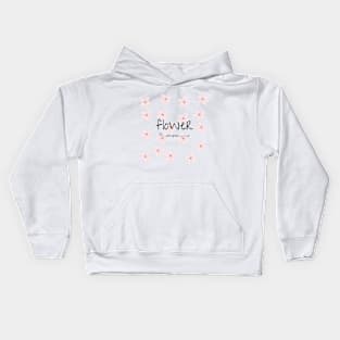 flower,On a hill with fluttering petals Kids Hoodie